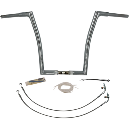 PartzBiz HD: 4415973-FBI Fat Baggers Chrome 1-1/4” EZ ติดตั้งแฮนด์แบนด้านบน 16” Harley FLTR 15-20
