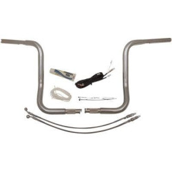 PartzBiz HD FBI-909514 - FBI Fat Baggers Chrome 14” EZ ติดตั้งแพ็คเกจแฮนด์แบบโค้งมน Harley FLH 14-19 | 909514 PartzBiz HD FBI-909514 - FBI Fat Baggers Chrome 14” EZ ติดตั้งแพ็คเกจแฮนด์แบบโค้งมน Harley FLH 14-19 | 909514
