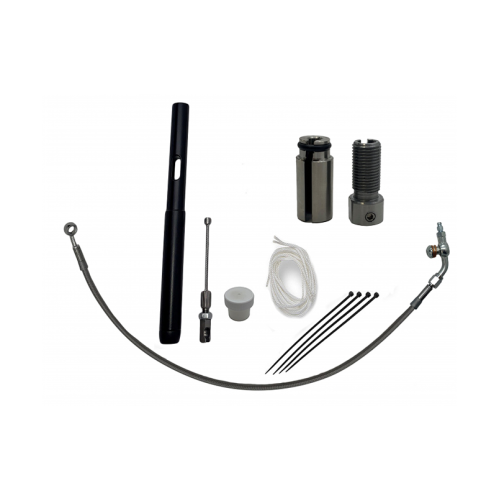 PartzBiz HD: 4415937-FBI Fat Baggers Chrome Braided +4” EZ Cable Extension + ตัวปรับ Harley FLTR 21+
