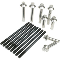 PartzBiz HD FMC-3024 - Feuling 3024 Chromoly Steel 12-Point Head Bolt Stud Kit 2017 Harley Touring M8 Electra Street Tri Road Glide King Hardware Fastener Upgrade Replacement Best New Milwaukee Eight Motor Engine