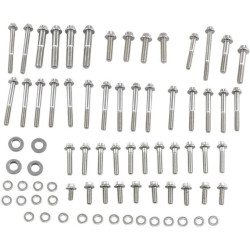 PartzBiz HD FMC-3054 - Feuling 3054 Stainless Steel Primary Transmission Fastener Kit 99-05 Harley Dyna Bolts Nuts Washers Studs Upgrade Replacement 2401-1092 24011092