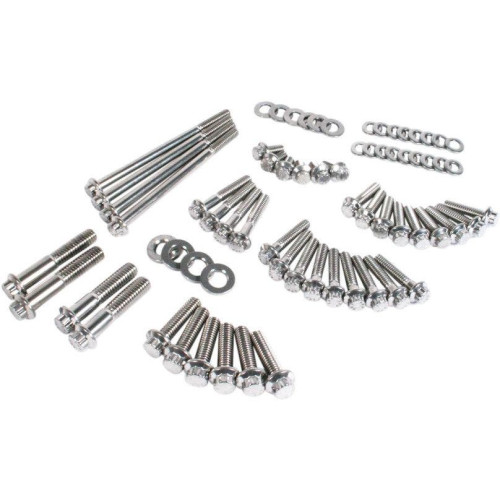 PartzBiz HD: 4415850-Feuling 3055 Stainless Primary Transmission Bolt Fastener Kit 06-17 Harley Davidson Dyna Glide Street Bob Low Rider Bolts Nuts Washers Studs Upgrade Replacement 2401-1093 24011093
