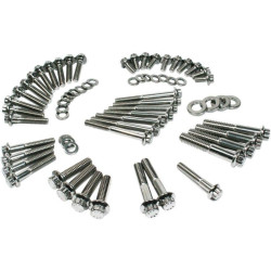 PartzBiz HD FMC-3056 - Feuling 3056 Stainless Primary Transmission Fastener Kit 00-06 Harley Davidson Touring Bolts Nuts Washers Studs Upgrade Replacement 2401-1094 24011094