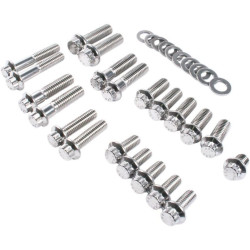 PartzBiz HD FMC-3066 - Feuling 3066 Stainless Steel Chassis Fastener Kit 04-17 Harley Davidson Sportster XL Bolts Nuts Washers Studs Upgrade Replacement 2401-1101 24011101