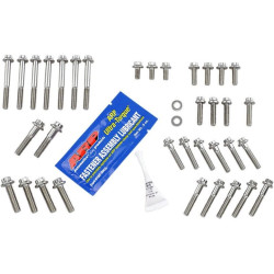 PartzBiz HD FMC-3067 - Feuling 3067 Stainless Steel Primary Transmission Fastener Kit 85-99 Harley FXR Bolts Nuts Washers Studs Upgrade Replacement 2401-1102 24011102