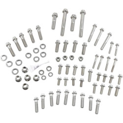 PartzBiz HD FMC-3068 - Feuling 3068 Stainless Steel Chassis Dress Up Fastener Kit 85-99 Harley Davidson FXR Evolution Big Twin Cam Bolts Nuts Washers Studs Upgrade Replacement 2401-1103 24011103