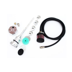 PartzBiz HD FMC-3085 - Feuling 3086 Chrome Aluminum Vented Oil Dipstick Harley M8 Softail 18-Up fat boy heritage davidson Milwaukee Eight Engine Upgrade Performance Replacement Dip Stick Kit 0710-0261 07100261