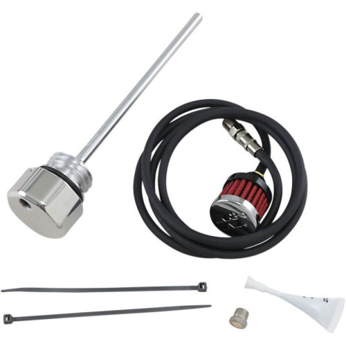 PartzBiz HD: 4415825-Feuling 3087 Polished Aluminum Vented Oil Dipstick 17-Up Harley M8 Touring Davidson Road Glide Road King M8 FLTR FLHR Milwaukee Eight Engine Upgrade Performance Replacement Dip Stick Kit 0710-0259 07100259