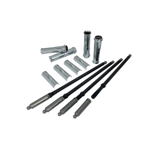 PartzBiz HD: 4415807-Feuling 4097 Chrome Quick Install Pushrods & Tube Kit 99-17 Harley-Davidson Twin Cam motorcycle engine motor performance upgrade replacement parts