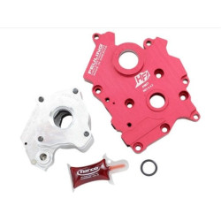 PartzBiz HD FMC-7196 - Feuling 7196 Billet Red HP+ Hi-Flow Oil Pump & Cam plate Kit 17-19 Harley Davidson Milwaukee Eight M8 M-Eight Performance Upgrade Replacement Engine Motor Horsepower Package
