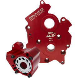 PartzBiz HD FMC-7199 - Feuling 7199 Red Race Series Oil Pump & Camplate Kit 17-19 Harley Davidson M-Eight M8 Milwaukee-Eight 2017 2018 2019 Touring Softail Electra Glide Road King Fat Boy bob slim breakout performance hp horse power upgrade replacement 0932-0231 09320231