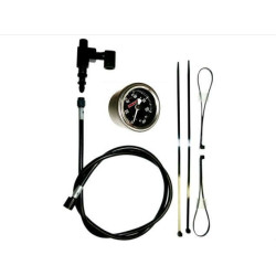 PartzBiz HD FMC-9045 - Feuling 9045 Black Remote Oil Pressure Gauge & Line Kit 17-19 Harley Davidson Milwaukee Eight M-Eight M8 Touring Bagger Road Street Electra Glide King Softail Fat Boy Heritage Slim Classic FLH FLHT FLHX FLTR FLS FLST FXFB FLFB 