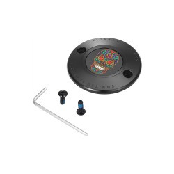 PartzBiz HD DS09402163 - Figurati Designs Black W/Sugar Skull Timing Cover สำหรับ Harley 17-23 M8 | FD30-TC-2H-BLK PartzBiz HD DS09402163 - Figurati Designs Black W/Sugar Skull Timing Cover สำหรับ Harley 17-23 M8 | FD30-TC-2H-BLK