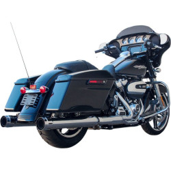 PartzBiz HD DS18011098 - Firebrand 4" Chrome Loose Cannon Slip-On Exhaust Mufflers for Harley FLH/T 2017 | 10-1023