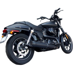 PartzBiz HD DS18010890 - Firebrand Black 4" Grand Prix Slip On Mufflers Exhaust for Harley 15-16 Street | 14-1004