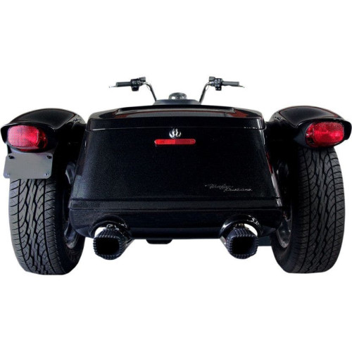 PartzBiz HD: 4415665-Firebrand Black Baritone 4" Slip On Exhaust Mufflers for Harley Freewheeler | 10-1016 PartzBiz HD: 4415665-Firebrand Black Baritone 4" Slip On Exhaust Mufflers for Harley Freewheeler | 10-1016