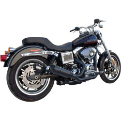 PartzBiz HD DS18001948 - Firebrand Black Ceramic FIFTYTWO 52 2-1 2-into 1 Full Exhaust Harley Dyna 06-17 | 13-1010