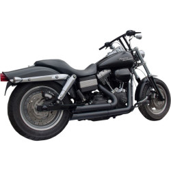 PartzBiz HD DS18001946 - Firebrand Black Ceramic Upstarts 2:2 Full Exhaust for Harley Dyna 06-16 Models | 13-1008