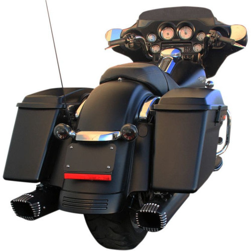 PartzBiz HD: 4415641-Firebrand Black w/ Black Tips Baritone 4" Slip On Exhaust Mufflers Harley 95-16 | 10-1010 PartzBiz HD: 4415641-Firebrand Black w/ Black Tips Baritone 4" Slip On Exhaust Mufflers Harley 95-16 | 10-1010