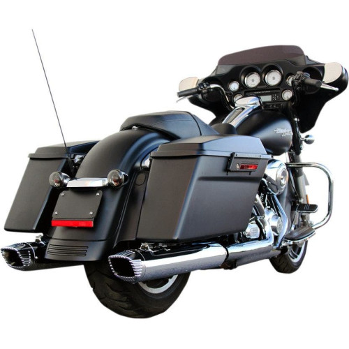 PartzBiz HD: 4415643-Firebrand Chrome Baritone 4" Slip On Exhaust Mufflers for Harley FLH/T 2017 | 10-1019 PartzBiz HD: 4415643-Firebrand Chrome Baritone 4" Slip On Exhaust Mufflers for Harley FLH/T 2017 | 10-1019