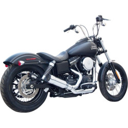 PartzBiz HD DS18001947 - Firebrand Chrome FIFTYTWO 52 2-1 2-into 1 Full Exhaust for Harley Dyna 06-17 | 13-1009