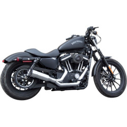 PartzBiz HD DS18001939 - Firebrand Chrome FIFTYTWO 52 2-1 2-into 1 Full Exhaust for Harley XL 04-16 | 11-1007