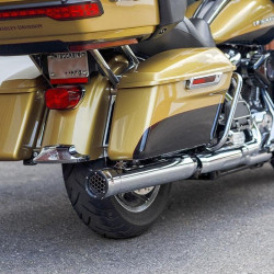 PartzBiz HD WP940-1037 - Firebrand Chrome Grand Prix 2-1 Exhaust Conversion Kit Harley M8 Touring 17-Up