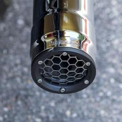 PartzBiz HD WP940-1007 - Firebrand Chrome Grand Prix Slip-On Mufflers 10-1007 Harley TC Touring 95-16