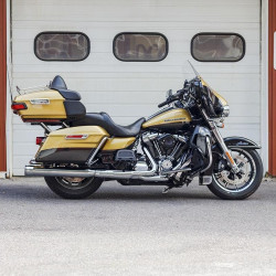 PartzBiz HD WP940-1025 - Firebrand Chrome Grand Prix Slip-On Mufflers 10-1025 Harley M8 Touring 17-Up