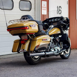 PartzBiz HD WP940-1035 - Firebrand Chrome Loose Cannon 2-1 Exhaust Conversion Kit Harley M8 Touring 17-Up