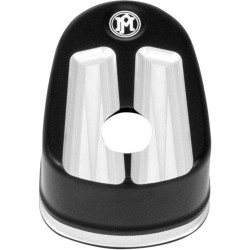 PartzBiz HD PM0177-2039SCA-BM - PM  Black Contrast Cut Scallop Ignition Switch Cover Harley FLH FLT 2007-2013 | 0177-2039SCA-BM