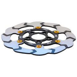 PartzBiz HD WP122-8301 - Flo Motorsports HD-800 Floating Brake Rotor 11.5” Disc Gold Harley Twin Cam 84-13 122-8301 HD-800GLD dyna sportster softail electra road street glide king touring ผลผลิตสูง การอัพเกรดใหม่ที่ดีที่สุด ปะทะ สายชาร์จ อัพเกรดสายไฟ