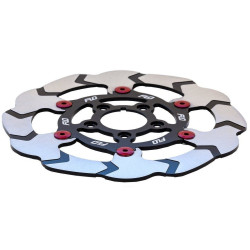 PartzBiz HD WP122-8300 - Flo Motorsports HD-800 Floating Brake Rotor 11.5” Disc Red Harley Twin Cam 84-13 122-8300 dyna sportster softail electra road street glide king touring ผลผลิตสูง อัพเกรดใหม่ที่ดีที่สุด ปะทะ สายชาร์จ สายไฟ อัพเกรดทดแทน
