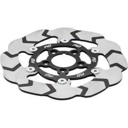 PartzBiz HD WP122-8304 - Flo Motorsports โรเตอร์หน้าเบรกลอยสีเงิน 11.8 Harley Touring 08-13