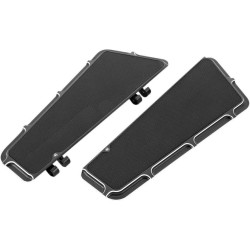PartzBiz HD AN15-410 - Arlen Ness Black Beveled Fusion Driver Floorboards For Harley Flh/Flt 84-13 & Flst 86-13 | 15-410