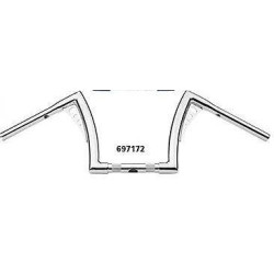 PartzBiz HD 697172 - Bonanza Handlebars Chrome 11" Rise Bars For Harley Davidson 1.25" Bar PartzBiz HD 697172 - Bonanza Handlebars Chrome 11" Rise Bars For Harley Davidson 1.25" Bar