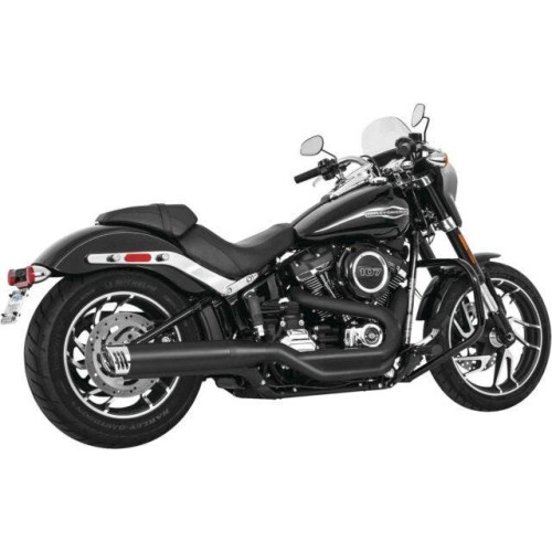 PartzBiz HD: 4415548-Freedom Performance 4" Black Racing Slip-Ons Chrome Tip Harley Softail 18-Up PartzBiz HD: 4415548-Freedom Performance 4" Black Racing Slip-Ons Chrome Tip Harley Softail 18-Up