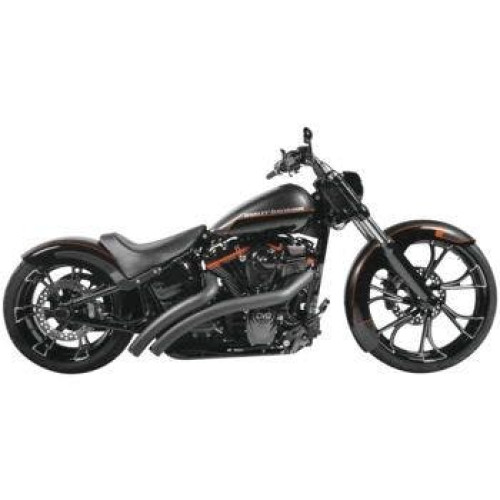 PartzBiz HD: 4415554-Freedom Performance Black Exhaust Radical Radius Crossover w/ Star Tips Softail PartzBiz HD: 4415554-Freedom Performance Black Exhaust Radical Radius Crossover w/ Star Tips Softail