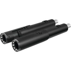 PartzBiz HD WP82-800199 - Freedom Performance 2-Step Slip-On Chrome Pitch Black Tip Indian Challenger 20