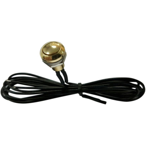 PartzBiz HD: 4415356-Gold Momentary Switch Mini Custom Button for Horn Signal or Harley Starter Switch