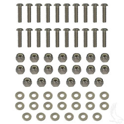 PartzBiz HD RHK-HDW-100 - รถกอล์ฟสแตนเลสฮาร์ดแวร์ชุดสำหรับบังโคลนพลุEz-Go Ez-Go Ezgoอุปกรณ์เสริม