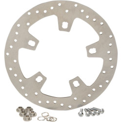 PartzBiz HD DS17102404 - Drag Specialties Ground Stainless Custom Front Brake Rotor 14-18 Harley FLH | 1710-2404