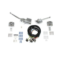 PartzBiz HD VT26-2185 - Handlebar Control Kit 26-2185 Chrome Harley-Davidson Shovelhead XL FL FX 72-81