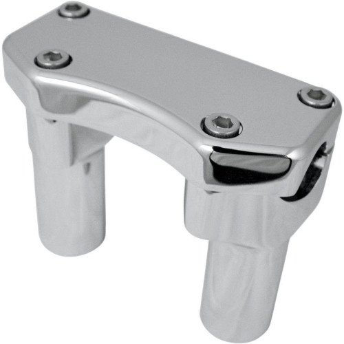 PartzBiz HD: 4415277-Drag Straight Chrome 3" Tall Forged Aluminum Risers W/ 1" Clamp for Harley  | Drag Specialties
