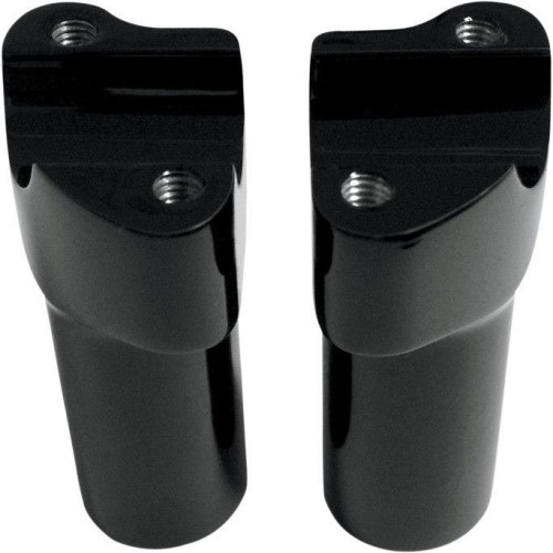 PartzBiz HD: 4415279-Drag Straight Black 4" Tall Forged Aluminum Risers W/ 1" Clamp for Harley  | Drag Specialties