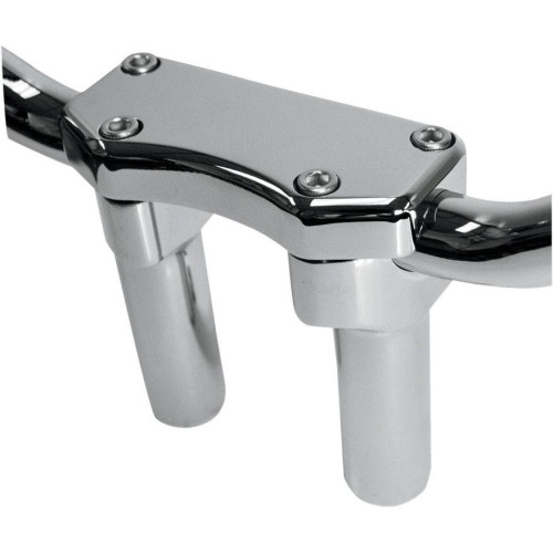 PartzBiz HD: 4415281-Drag Straight Chrome 4" Tall Forged Aluminum Risers W/ 1" Clamp for Harley  | Drag Specialties