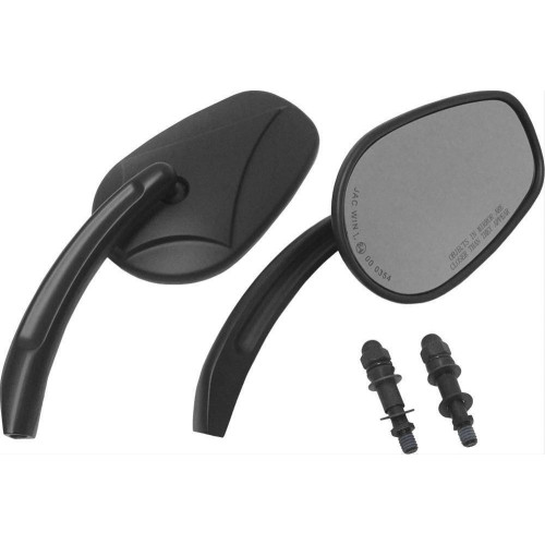 PartzBiz HD: 4415244-HardDrive Black Arrow Head Custom Mirrors Pair Harley & Metric Motorcycle