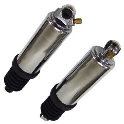 PartzBiz HD MU29023 - Harley Touring Bagger Chrome Heavy Duty Lowering 12" Air Shocks 80-17 54631-02B