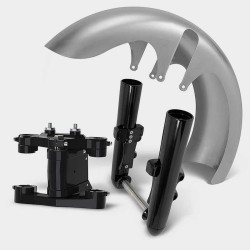 PartzBiz HD HHI-41FL-WT - Hawg Halters 21" 23" Road Hawg Fat Wide Front Tire Package Kit Harley 00-13