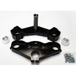 PartzBiz HD HHI-49FLAX23 - Hawg Halters 49MM Bolt On Triple Tree Kit 23" Wheel Raked Harley FLH 14-18
